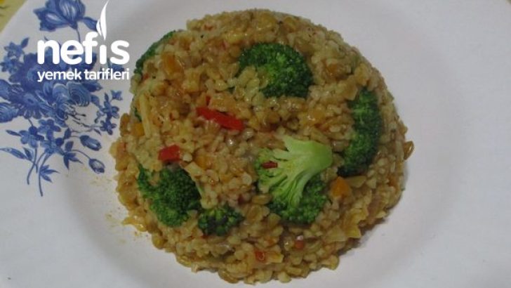 Brokolili Sebzeli Firik Bulgur Pilavı