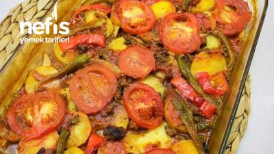 Fırında Mantarlı Patates Oturtma