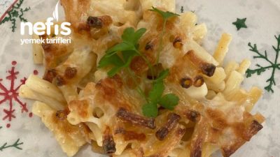 Fırında Süzme Peynirli Makarna