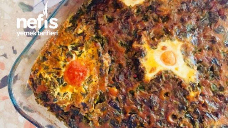 Fırında Yumurtalı Ispanak