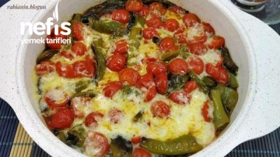 Kahvaltılık Kaşarlı Domatesli Biber