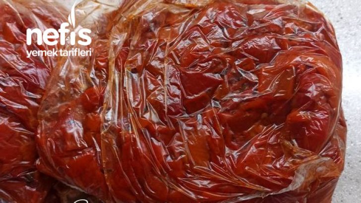 Kış Hazırlıkları Közlenmiş Biber Ve Patlıcan