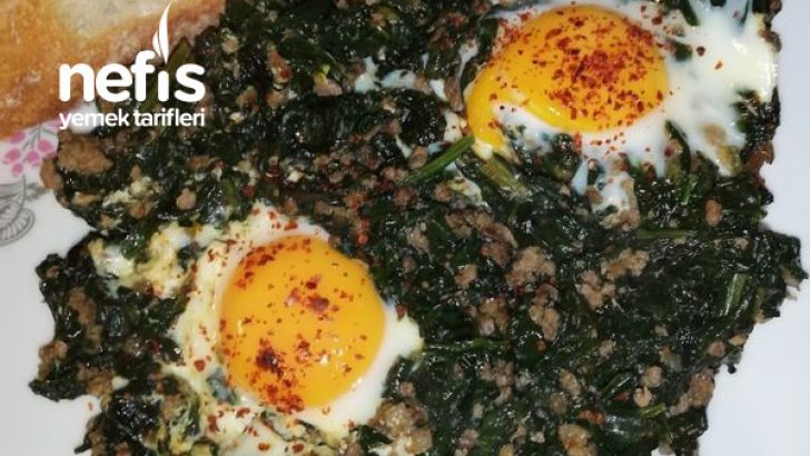 Kıymalı Yumurtalı Ispanak (Ispanağı Sevdiren Yemek)