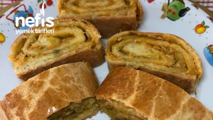 Pırasalı Rulo Börek (En Kolay Açılan Hamurla En Lezzetli Börek)