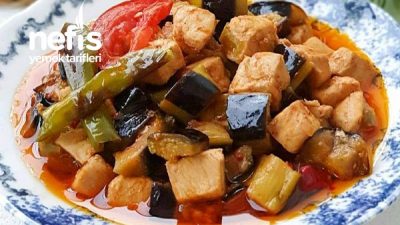 Tavuklu Patlıcan Kebabı (Nefis Lezzette)