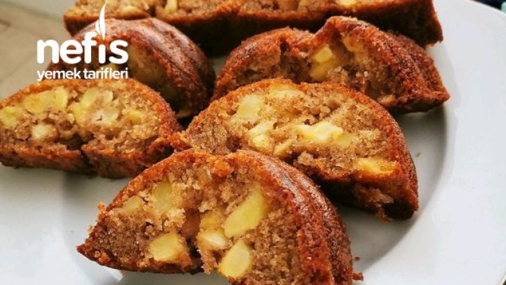 Tereyağlı Elmalı Ezber Bozan Puf Kek