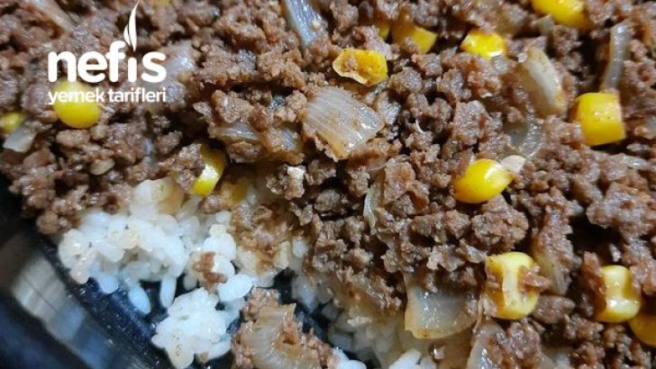 Vegan Kıyma Duvaklı Pilav