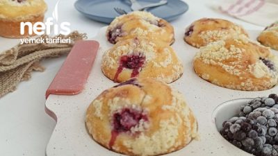Yemeye Kıyamazsın! | Böğürtlenli Muffin Tarifi | Kolay Kek Tarifi (Videolu)