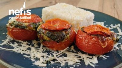 Domates  Dolması Ispanaklı