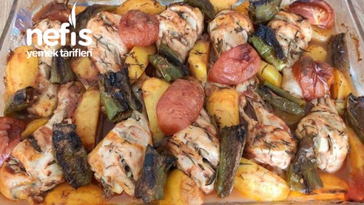 Fırında Sebzeli Tavuk Baget