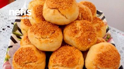 Kremalı Susamlı Gevrek (Tuzlu Kurabiyeler)