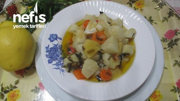 Zeytinyağlı Ayvalı Kereviz Yemeği