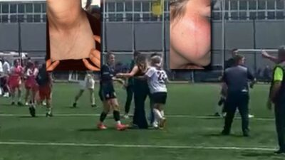 Amatör ligde taraftarlar, bayan futbolculara saldırdı