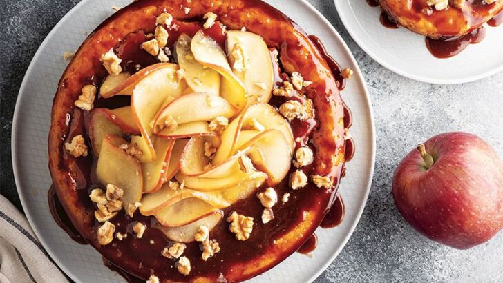 Elmalı Ve Karamelli Cheesecake