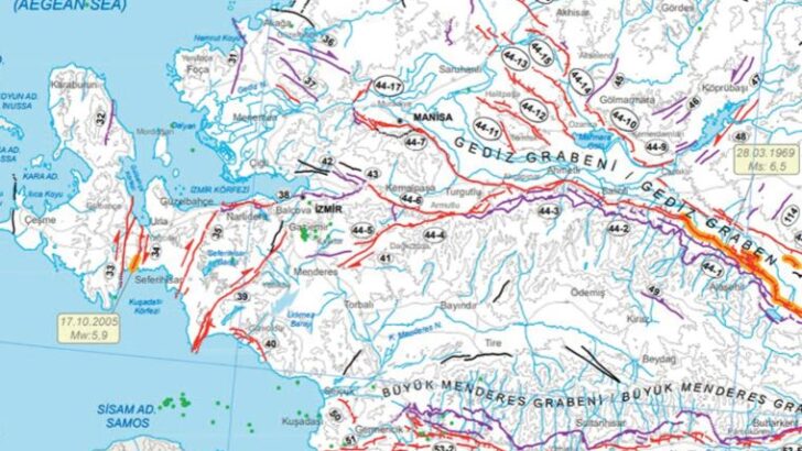 İzmir fay sınırları nereden geçiyor?