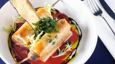 Patlıcanlı Ve Keçi Peynirli Baklava Böreği