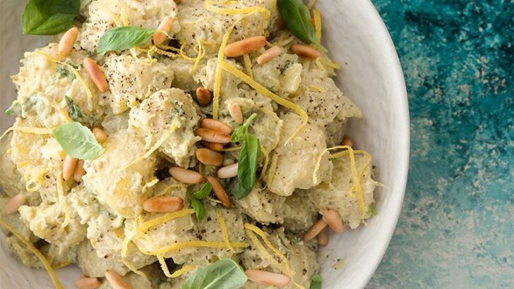 Pesto Soslu Taze Patates Salatası