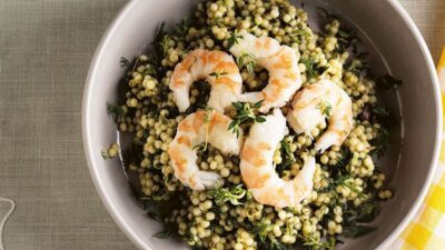 Pesto Trio Soslu & Karidesli Kuskus