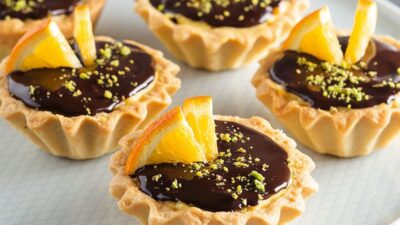 Portakal Dolgulu Mini Tartoletler