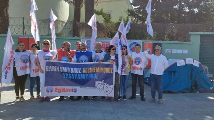 Eğitimciler kamp çadırı kurdu: Haklarımız gasp ediliyor