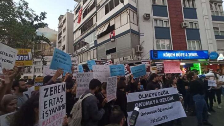 İzmirli öğrencilerden Zeren Ertaş protestosu