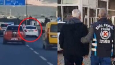 Makas atarak trafiği tehlikeye sokmuştu… Yakalandı!