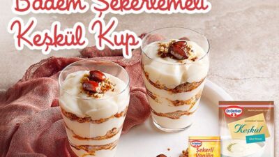 Badem Şekerlemeli Keşkül Kup