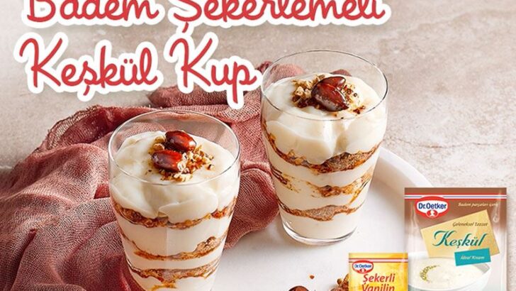 Badem Şekerlemeli Keşkül Kup