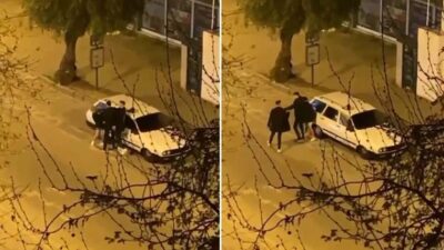 İzmir’de erkek şiddeti: Bayana sokak ortasında tekme ve yumruk attı