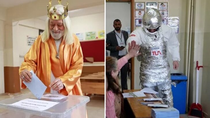 Lokal seçimler renkli manzaralara sahne oldu: Bir kral, bir astronot oy kullandı