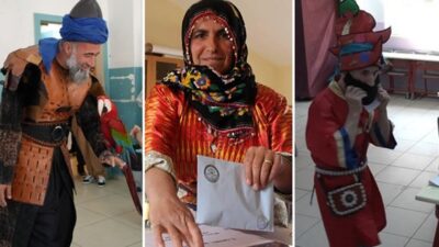 Mahallî seçimler renkli imgelere sahne oldu!