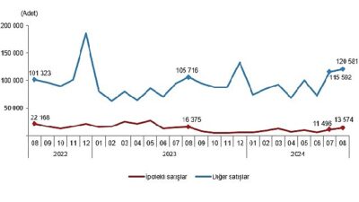 Tüik: Türkiye genelinde Ağustos ayında 134 bin 155 konut satıldı