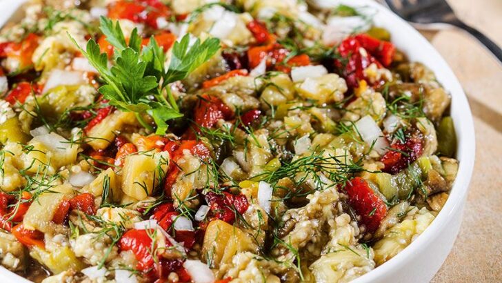 Air Fryer’da Köz Patlıcan Salatası