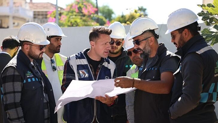 Çeşme’de doğal gaz çalışmalarında birinci kazma vuruldu!