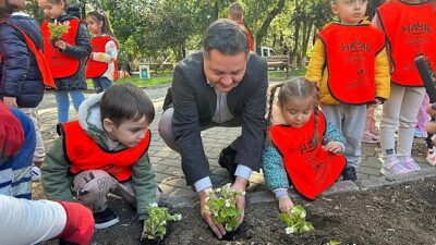Gençlik Parkı miniklerle “çiçek” üzere oldu