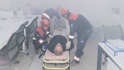 İzmir Büyükşehir Belediyesi’nde yangın tatbikatı