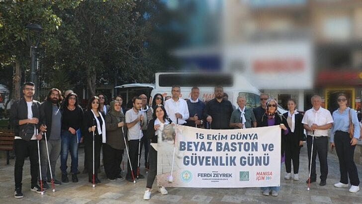 Manisa’da Beyaz Bastonla Farkındalık Yürüyüşü