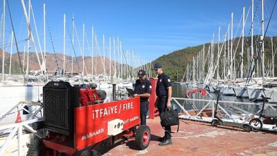 Muğla Büyükşehir Belediyesi Vilayet Genelinde Kıyı Tesislerinde Kapsamlı Yangın Kontrolü Gerçekleştirdi