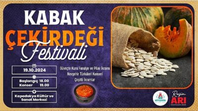 Nevşehir Belediyesi 1. Kabak Çekirdeği Festivali hafta sonu yapılacak.