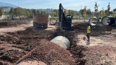 Seymen Millet Bahçesi’nde otopark çalışması başladı