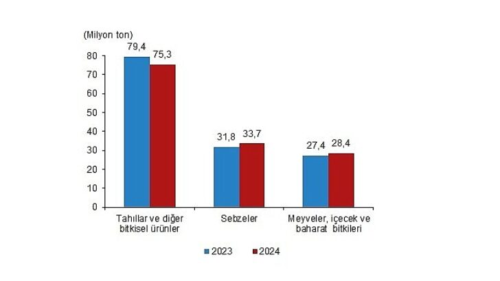 Tüik: Bitkisel üretimin bir evvelki yıla nazaran tarla eserlerinde azalacağı, meyve ve zerzevat kümesinde ise artacağı iddia edildi