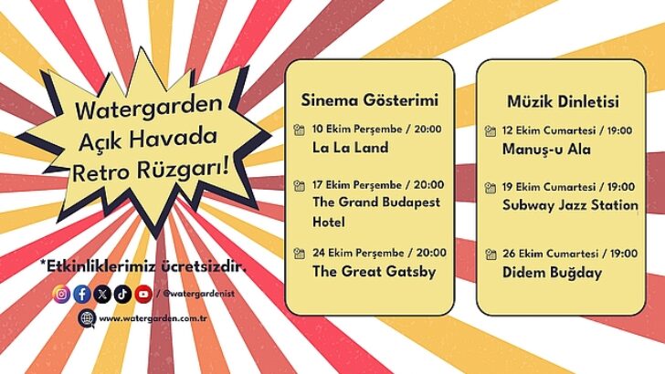 Watergarden İstanbul’da Retro Rüzgarları Esiyor