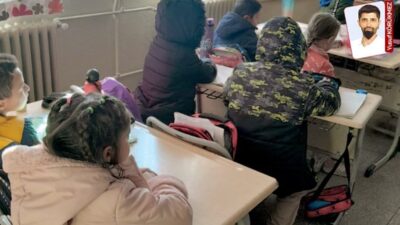 Çocukların okuldaki beslenme meselelerinin yanına bir de ısınma eklendi: Montla ders işlediler