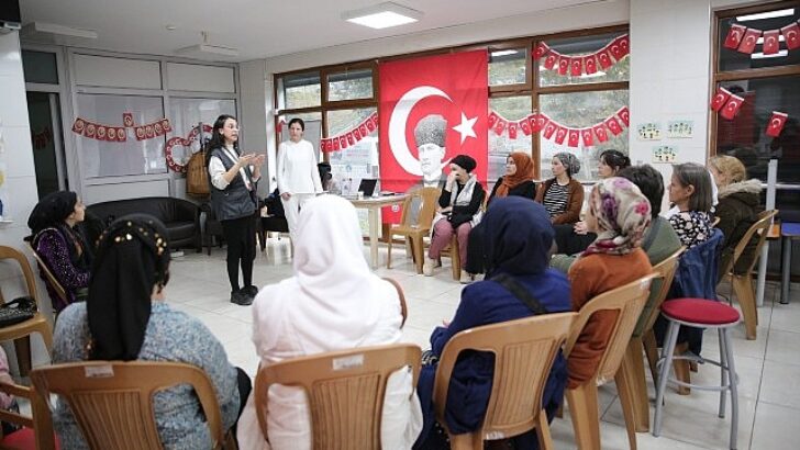 Konaklı bayanlara şiddete karşı hakları anlatıldı