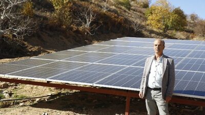 Lider Çerçioğlu’nun projesi ile kırsal mahallede bulunan sondaj kuyusuna etraf dostu güç sağlanacak