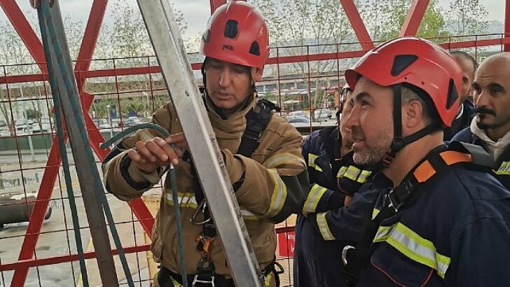 MİMAŞ işçisine İtfaiyeden eğitim