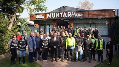 Motosiklet şoförleriyle toplantı ve anket çalışması