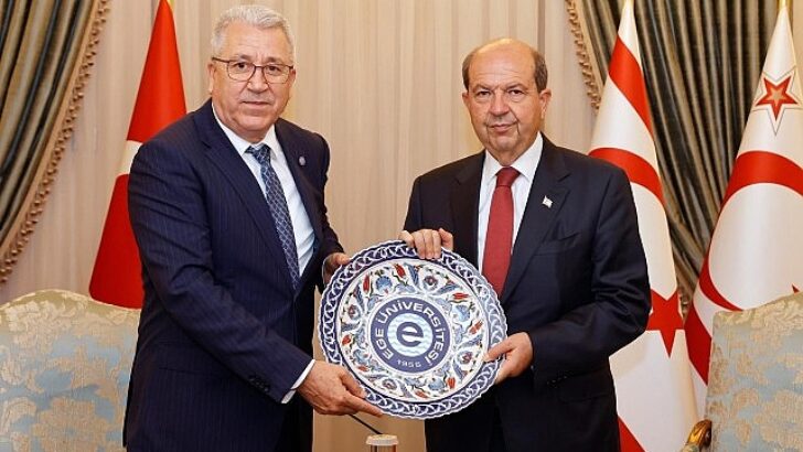 Rektör Prof. Dr. Budak, KKTC Cumhurbaşkanı Tatar’ı ziyaret etti