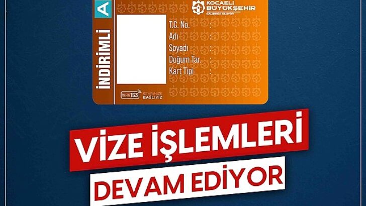 İndirimli Kocaeli Kartları için vize uyarısı