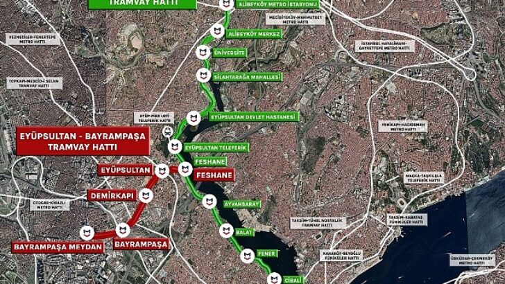 İstanbul’un Yeni Raylı Sistemi: Eyüpsultan – Bayrampaşa Tramvay Çizgisinin İmali Sürüyor